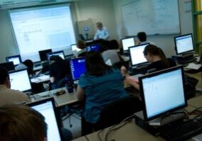 image of students in a computer lab