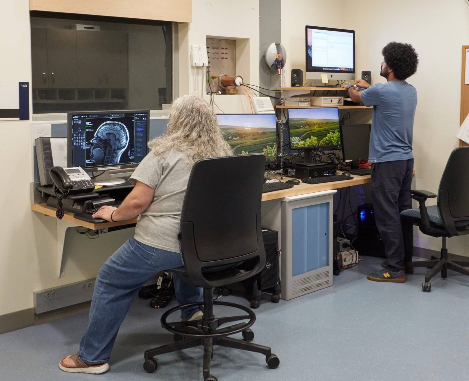 BIRC office with researchers